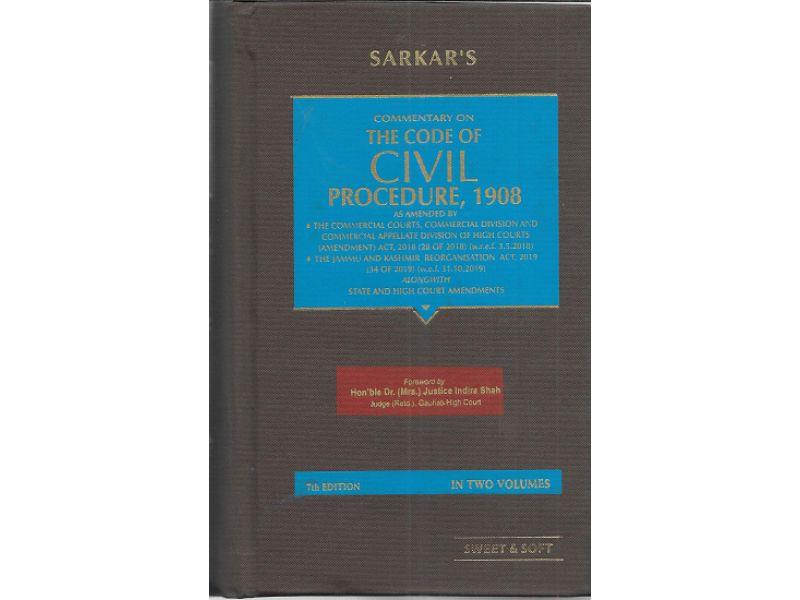 Commentary on The Code of Civil Procedure 1908 [7th,Edition 2021] Set in 2 Vol. By S C Sarkar
