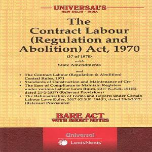 Universal’s The Contract Labour Regulation and Abolition Act,1970 (Bare Act) [2020]