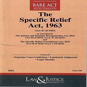 The Specific Relief Act 1963 [Bare Act In English 2021]-L&JP