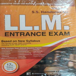 Singhal’s SS Handbook for LLM Entrance Exam-Based on New Syllabus