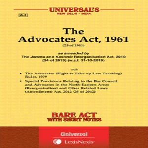 Universal’s The Advocates Act 1961[Bare Act English]