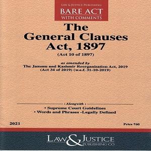 The General Clauses Act 1897 [Bare Act 2022]-L&JP