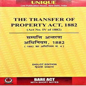 Unique’s The Transfer of Property Act 1882 (Diglot) Bare Act