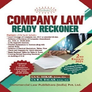 Padhuka’s Company Law Ready Reckoner