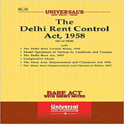 Universal’s The Delhi Rent Control Act 1958[Bare Act English 2021]