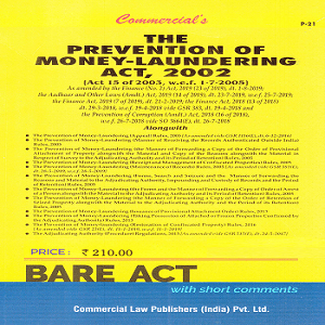 Commercial’s The Prevention of Money-Laundering Act,2002 [Bare Act 2022]