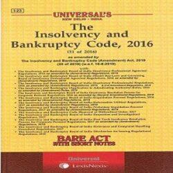 Universal’s The Insolvency and Bankruptcy Code,2016 [Bare Act] 2020