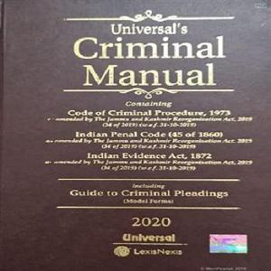 Universal’s Criminal Manual Cr.PC – IPC- & Evidence (including Guide to Criminal Pleadings)