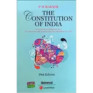Constitution of India By P M Bakshi | 19 Edi