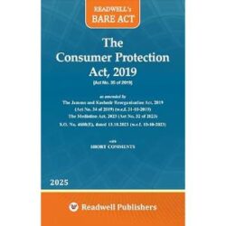 Readwell's Bare Act The Consumer Protection Act, 2019 (Act No. 35 of 2019)