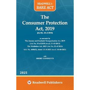 Readwell's Bare Act The Consumer Protection Act, 2019 (Act No. 35 of 2019)