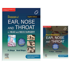 Dhingra’s Diseases Of Ear, Nose And Throat, & Head and Neck Surgery with FREE Manual of clinical cases in ENT
