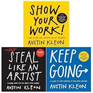 Austin Kleon 3-Book Box Set (Steal Like an Artist, Show Your Work!, Keep Going)