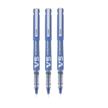 Pilot V5 Hi-tecpoint Roller Pen Blue (Pack of 3)