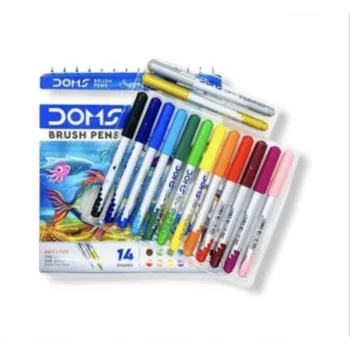 DOMS Brush Pens Set (14 Distinct Shades)