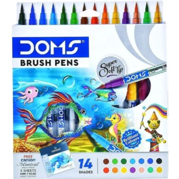 DOMS Brush Pens Set (14 Distinct Shades)