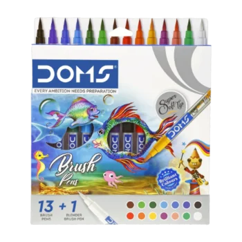 DOMS 14 Shades Brush Pen Box Pack (Tip Nib)